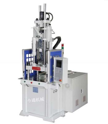 Machine de moulage par injection verticale en plastique robotisé de 45 T avec traction d'éjecteur de 45 mm