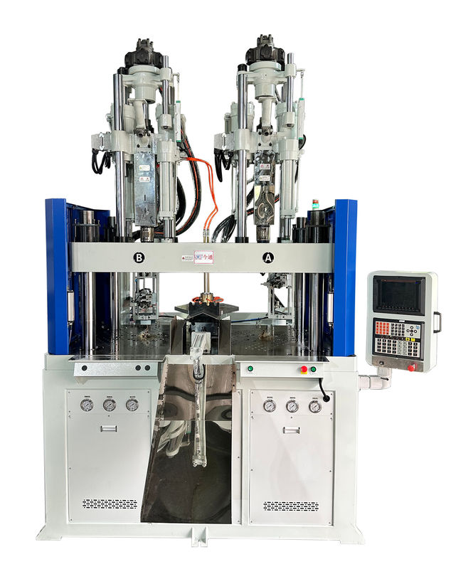 240 tonnes machine de moulage par injection à double couleur / matériau verticale pour le manche